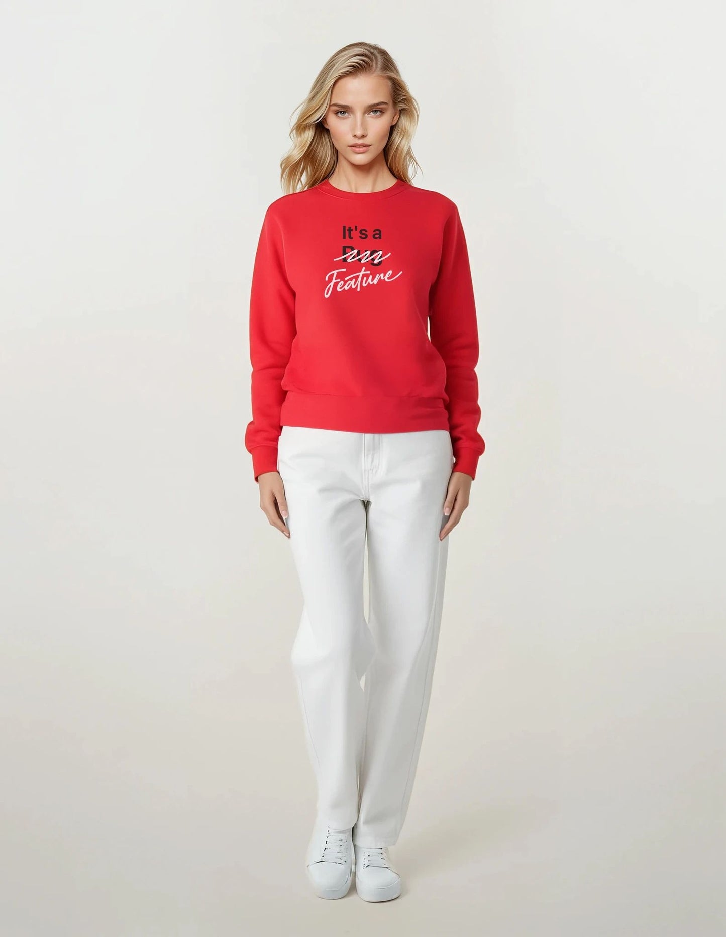 It's a Feature Sweatshirt - Red