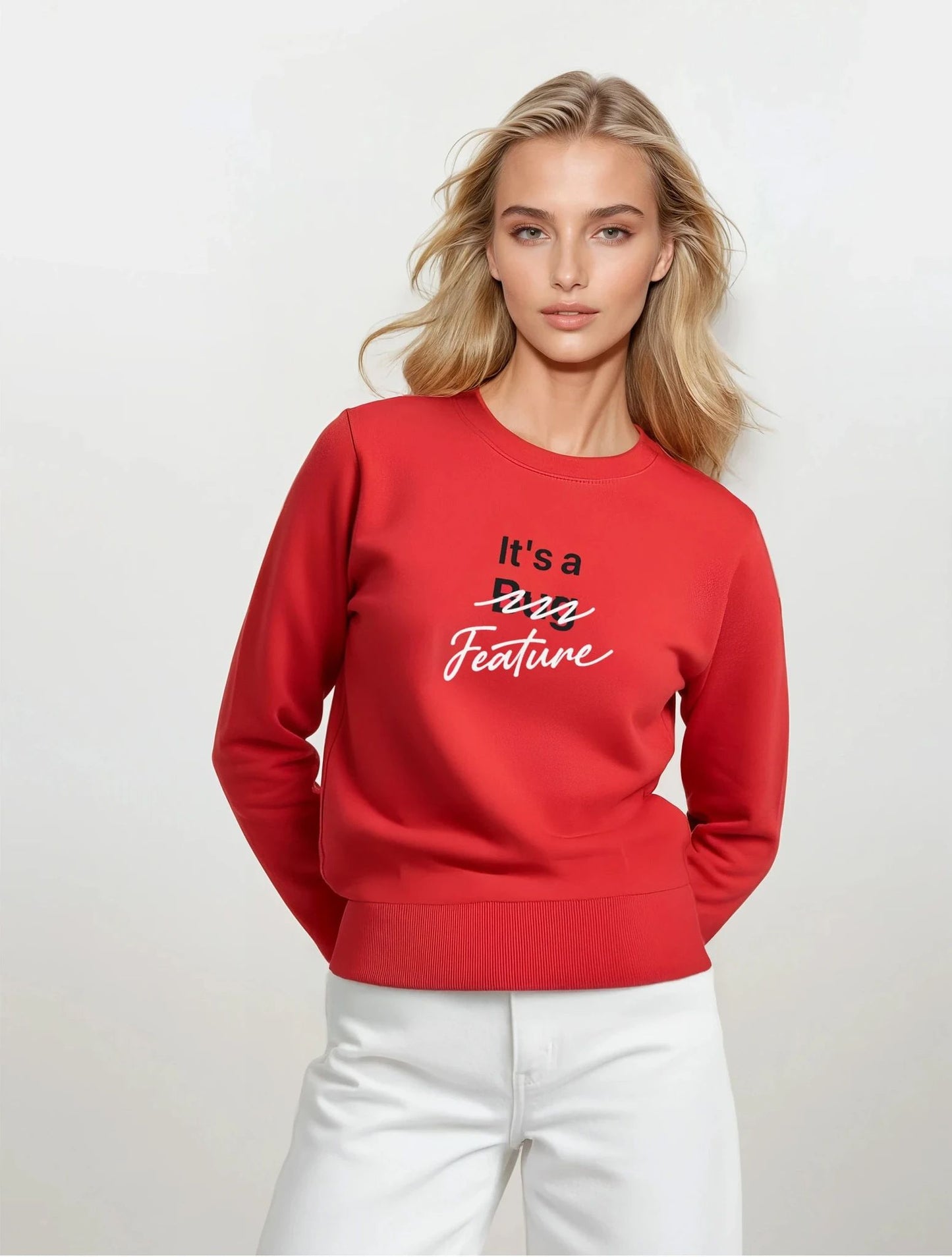 It's a Feature Sweatshirt - Red